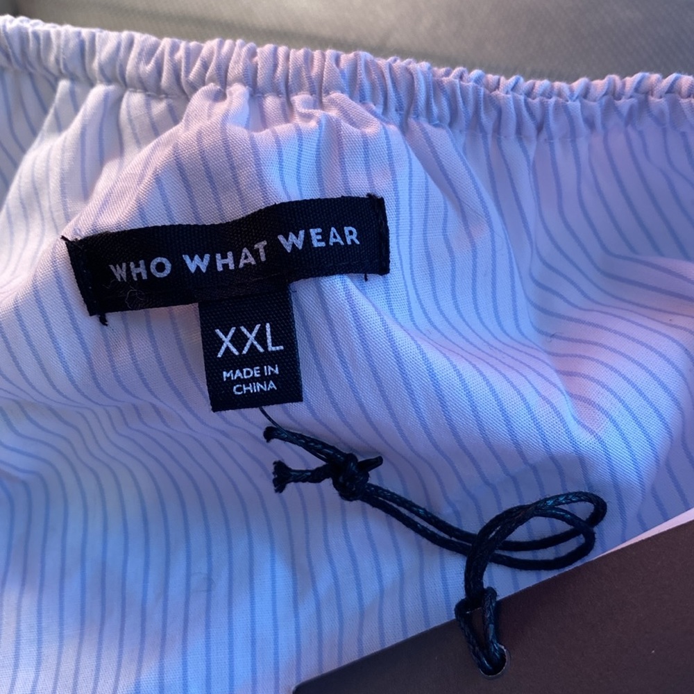 NWT WHO WHAT WHERE one sleeve ruffled blouse size women’s XXLARGE - Picture 11 of 11